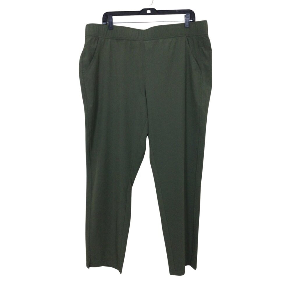 Eddie Bauer Pants Women’s XL Extra Large Green Traveler Pant Pull On Hiking